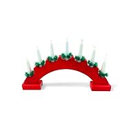 Arch red, 7 bulbs - battery operated - Electric Christmas Candlestick