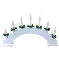 Arc light white, 7 bulbs - battery operated - Electric Christmas Candlestick