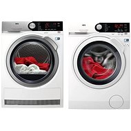 AEG L7FEE48WC + AEG T8DBC49SC - Washer Dryer Set