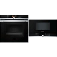 SIEMENS HM676G0S6 + SIEMENS BF634LGS1 - Built-in Oven & Microwave Set