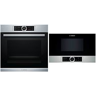 BOSCH HBG632BS1 + BOSCH BFL634GS1 - Built-in Oven & Microwave Set