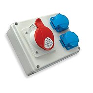 SEZ-CZ Mini-socket switchgear Praktik, IP 54, 1 × 1653, 2 × 230 V - Socket