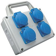 SEZ-CZ Mini-socket switchboard Praktik, IP 54, 4 × 230 V with holder - Socket