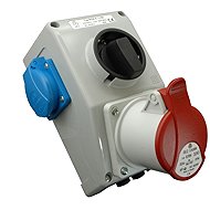 SEZ-CZ Mini-socket switchboard with switch (0-1) 1 × 1653 + 2 × 230 V, IP 44 - Socket