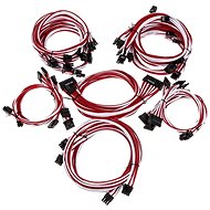 Super Flower Sleeve Cable Kit Pro - White / Red - Charging Cable Set