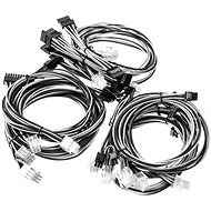 Super Flower Sleeve Cable Kit - Black / White - Charging Cable Set