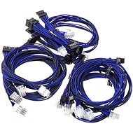 Super Flower Sleeve Cable Kit - Black / Blue - Charging Cable Set