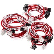 Super Flower Sleeve Cable Kit - White / Red - Charging Cable Set
