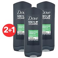 DOVE Men+Care Sensitive Shield 3× 400 ml - Sprchový gel