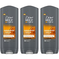 DOVE Triopack Men+Care Vanilla & Sandalwood 400 ml - Shower Gel
