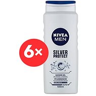 NIVEA Men Silver Protect 6× 500ml - Shower Gel