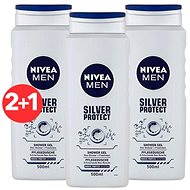 NIVEA MEN Silver Protect Shower Gel 3× 500ml - Shower Gel
