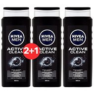 NIVEA Men Active Clean Shower Gel 500 ml 2 + 1 - Shower Gel