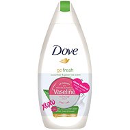 DOVE Go Fresh Cucumber &amp; Green Tea 500 ml + Prescription Vaseline Lip Balm 20 g - Shower Gel