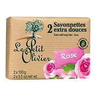LE PETIT OLIVIER Extra Mild Soap Bars - Rose 2× 100 g - Szappan