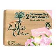 LE PETIT OLIVIER Extra Mild Soap Bars – Peony 2× 100 g - Tuhé mydlo