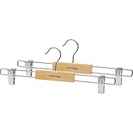 Siguro Essential wooden trouser clip with clips extended, natural, 2 pcs - Hanger