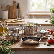 Siguro Pure Delight Cookware set, 10 pcs, set of pots + pans 20 and 24 cm - Cookware Set