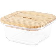 Siguro Glass Seal Bamboo élelmiszertároló edény 0,5 l, 6,5 x 13,5 x 13,5 cm - Tárolóedény