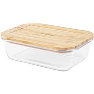 Siguro Glass Seal Bamboo élelmiszertároló edény 1 l, 6 x 19,5 x 14,5 cm - Tárolóedény