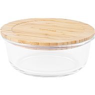 Siguro Glass Seal Bamboo élelmiszertároló edény 0,95 l, 7 x 17 x 17 cm - Tárolóedény