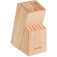 Siguro fából készült blokk 12 késhez + élező - Késtartó