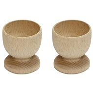 SHARK Egg cup, wood, 2 pcs - Egg Cup