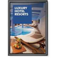 Showdown Displays Flap A2, sharp corner, profile 25 mm, colour RAL 9005 black - Clip Frame