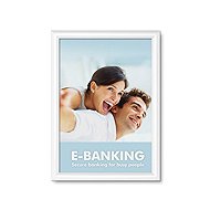 Showdown Displays Flap A3, sharp corner, profile 25 mm, colour RAL 9003 white - Clip Frame