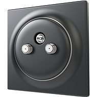 Fibaro Walli TV-SAT Socket Matt Anthracite - Smart Socket