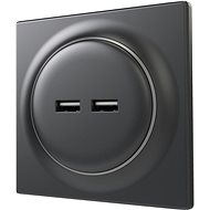 Fibaro Walli USB Steckdose - matt anthrazit - Smart-Steckdose