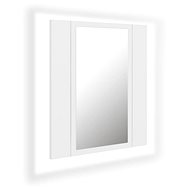 Shumee LED bathroom cabinet with mirror white 40 × 12 × 45 cm, acrylic - Bathroom Cabinet