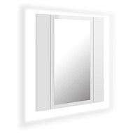 Shumee LED Bathroom cabinet with mirror - glossy white, 40 × 12 × 45 cm - Bathroom Cabinet