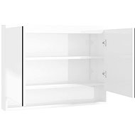 Shumee Bathroom cabinet with mirror 80 × 15 × 60 cm, MDF, bright white - Bathroom Cabinet
