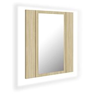 Shumee LED Bathroom cabinet with mirror - sonoma oak, 40 × 12 × 45 cm - Bathroom Cabinet
