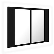 Shumee LED Bathroom cabinet with mirror - black, 60 × 12 × 45 cm - Bathroom Cabinet