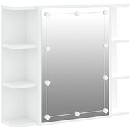 Shumee Mirror cabinet with LED - white, 70 × 16.5 × 60 cm - Bathroom Cabinet