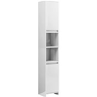 Shumee Bathroom cabinet - white, high gloss, 30 × 30 × 183,5 cm, chipboard, 802675 - Bathroom Cabinet