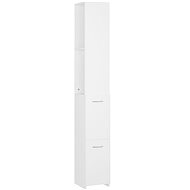 Shumee Bathroom cabinet - white, 25 × 25 × 170 cm, chipboard - Bathroom Cabinet
