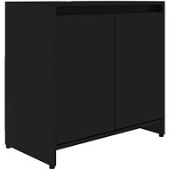 Shumee Koupelnová skříňka - černá, 60 × 33 × 61 cm, dřevotříska, 802643 - Bathroom Cabinet