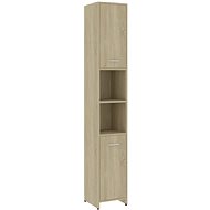 Shumee Koupelnová skříňka - dub sonoma, 30 × 30 × 183,5 cm, dřevotříska - Bathroom Cabinet