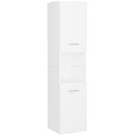 Shumee Bathroom cabinet - white, 30 × 30 × 130 cm, chipboard - Bathroom Cabinet