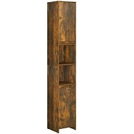 Shumee Bathroom cabinet - smoked oak, 30 × 30 × 183,5 cm, composite wood - Bathroom Cabinet