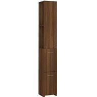 Shumee Bathroom cabinet - brown oak, 25 × 25 × 170 cm, composite wood - Bathroom Cabinet
