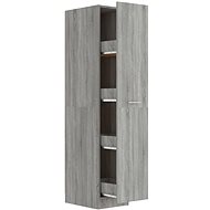 Shumee Pull-out cabinet with compartments - sonoma grey, 30 × 42,5 × 150 cm - Cabinet