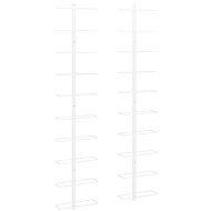 Shumee Wall mounted wine rack for 10 bottles 2 pcs - white, metal - Wine Stand