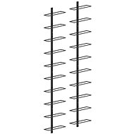 Shumee Wall mounted wine rack for 10 bottles 2 pcs - black, metal - Wine Stand