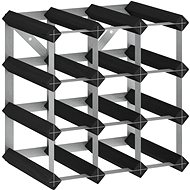 Shumee Wine rack for 12 bottles - black, solid pine wood - Wine Stand