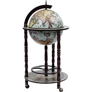 Shumee Wine rack globe bar, eucalyptus wood, blue - Wine Stand
