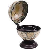Shumee Table globe bar wine rack, eucalyptus wood, white, 320910 - Wine Stand